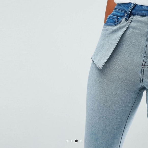 ASOS Ridley High waist Skinny Inside Out Jeans 32 - Picture 4 of 4